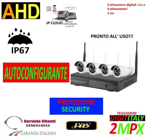 Kit wireless videosorveglianza - kit,