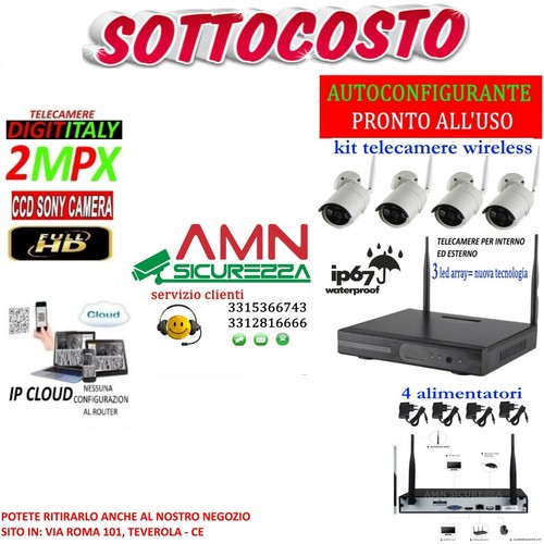 Kit wireless videosorveglianza - kit,